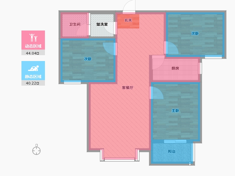 河北省-邯郸市-和庭小区-75.27-户型库-动静分区