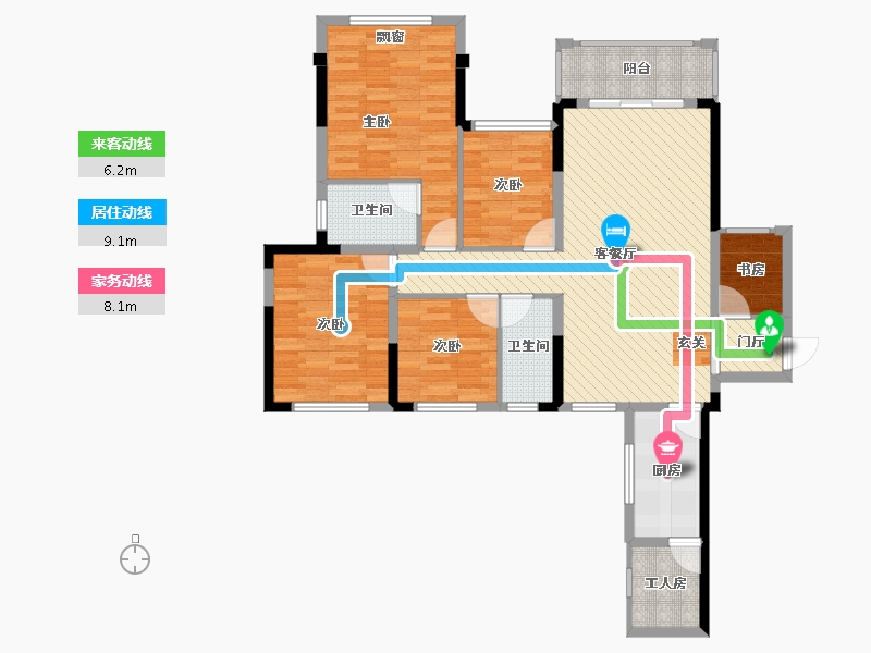 广西壮族自治区-贵港市-大将公馆-108.51-户型库-动静线