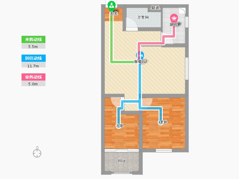 山西省-大同市-文湃苑-56.82-户型库-动静线