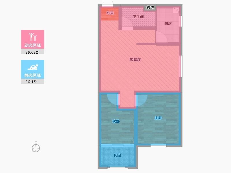 山西省-大同市-文湃苑-56.82-户型库-动静分区