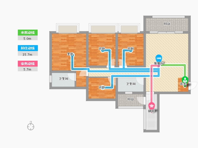 四川省-成都市-北延新居-99.84-户型库-动静线