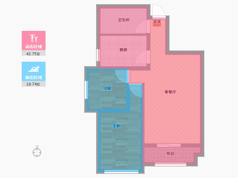 山西省-太原市-阳光揽胜-53.21-户型库-动静分区