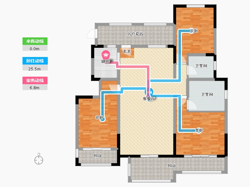 河南省-郑州市-思念果岭国际社区-144.00-户型库-动静线