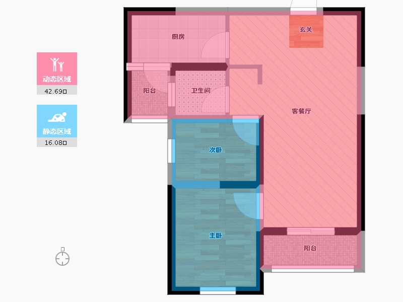 陕西省-西安市-鼎诚馥桂园-50.00-户型库-动静分区