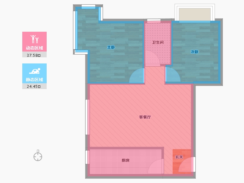 北京-北京市-安宁佳园-55.53-户型库-动静分区