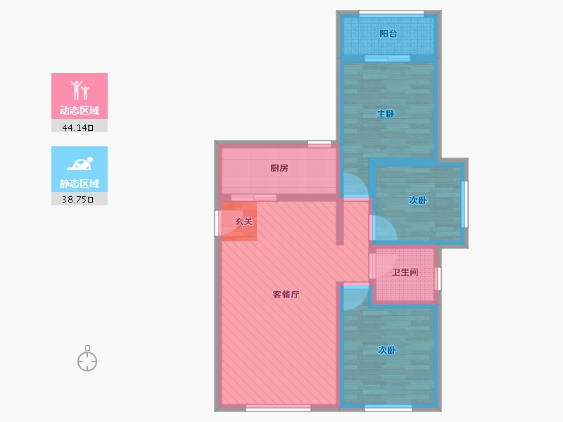 河北省-保定市-怡和园-71.30-户型库-动静分区