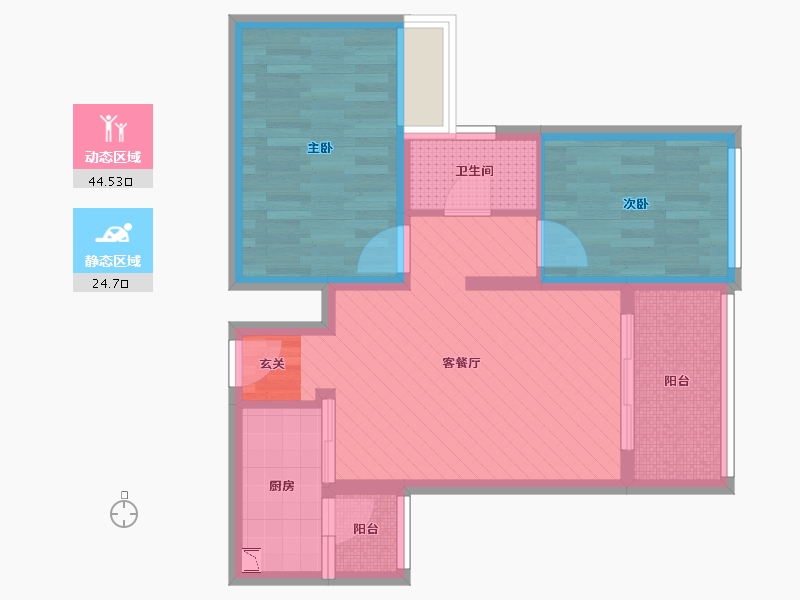 广东省-中山市-悦景台-59.46-户型库-动静分区