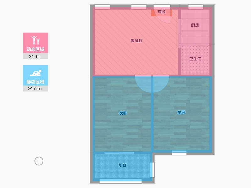 浙江省-杭州市-西溪河东-45.47-户型库-动静分区