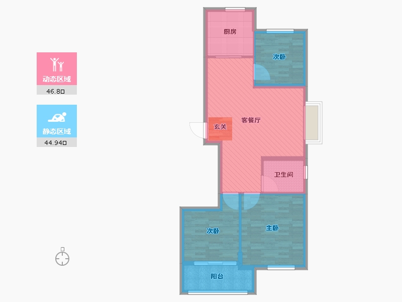 山东省-烟台市-上居和园-81.60-户型库-动静分区