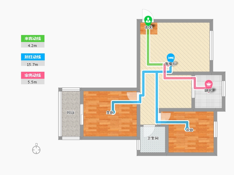 陕西省-西安市-陕安丰登小区-67.59-户型库-动静线