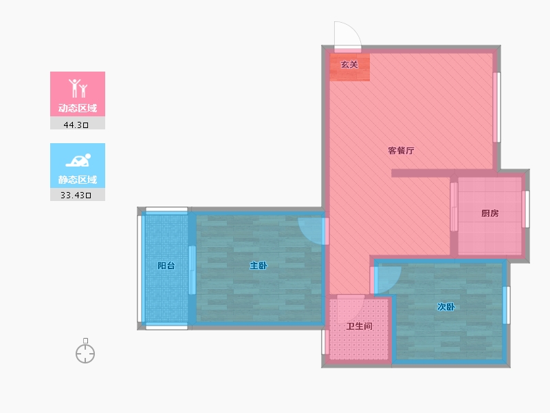 陕西省-西安市-陕安丰登小区-67.59-户型库-动静分区