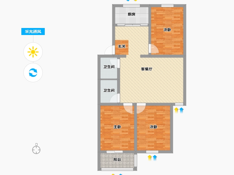 陕西省-西安市-千户社区-90.11-户型库-采光通风