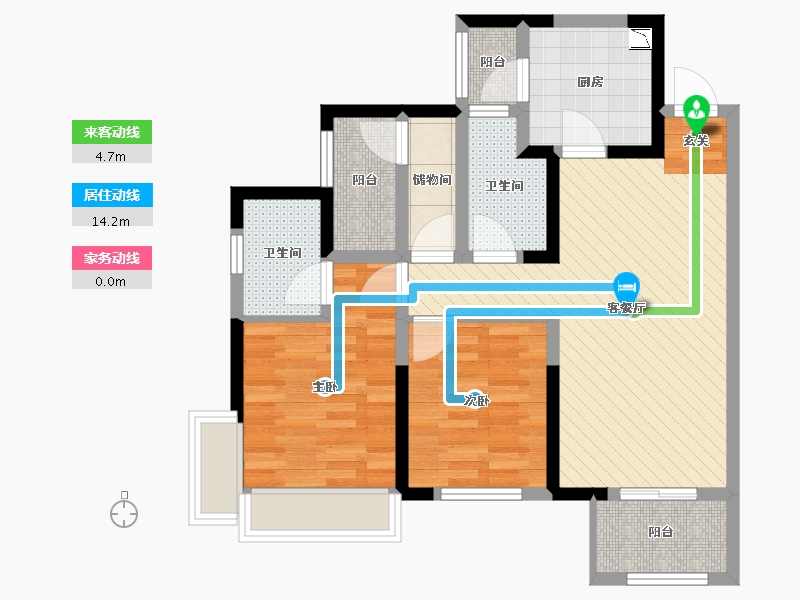 四川省-成都市-成都温江区-71.50-户型库-动静线