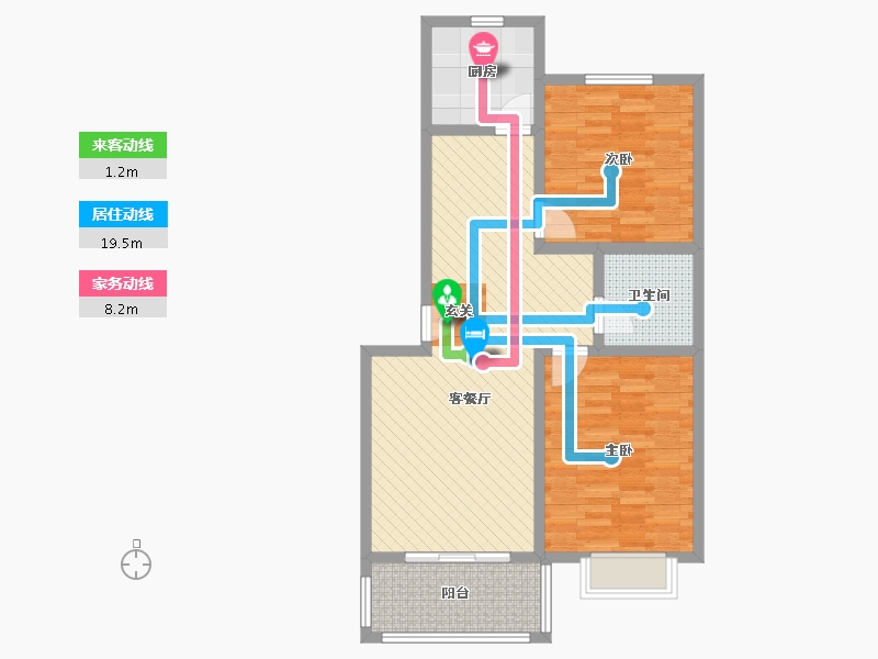 河北省-张家口市-城城北岸-80.00-户型库-动静线