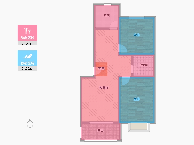 河北省-张家口市-城城北岸-80.00-户型库-动静分区