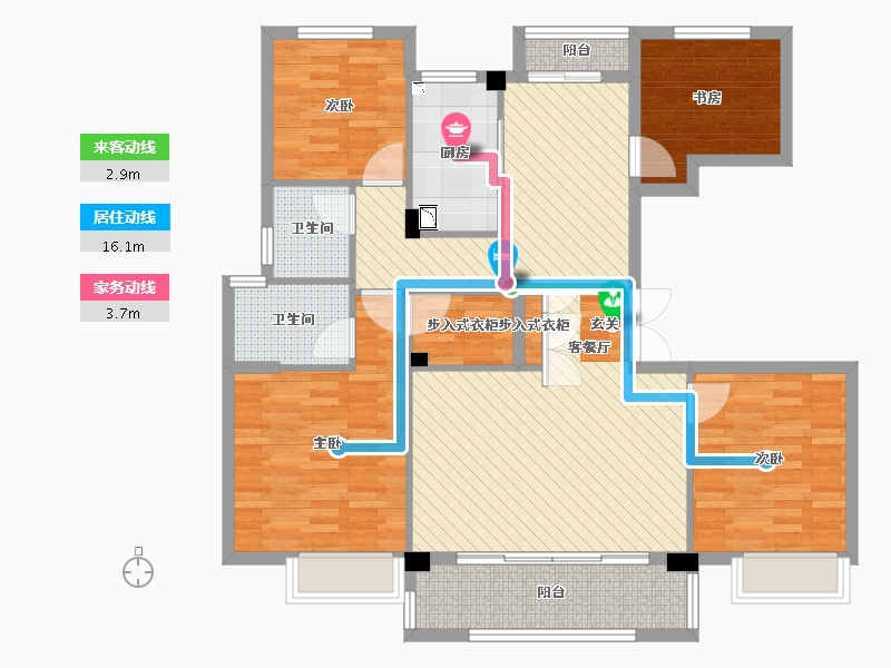 浙江省-杭州市-德信浙旅东宸8号楼-110.50-户型库-动静线