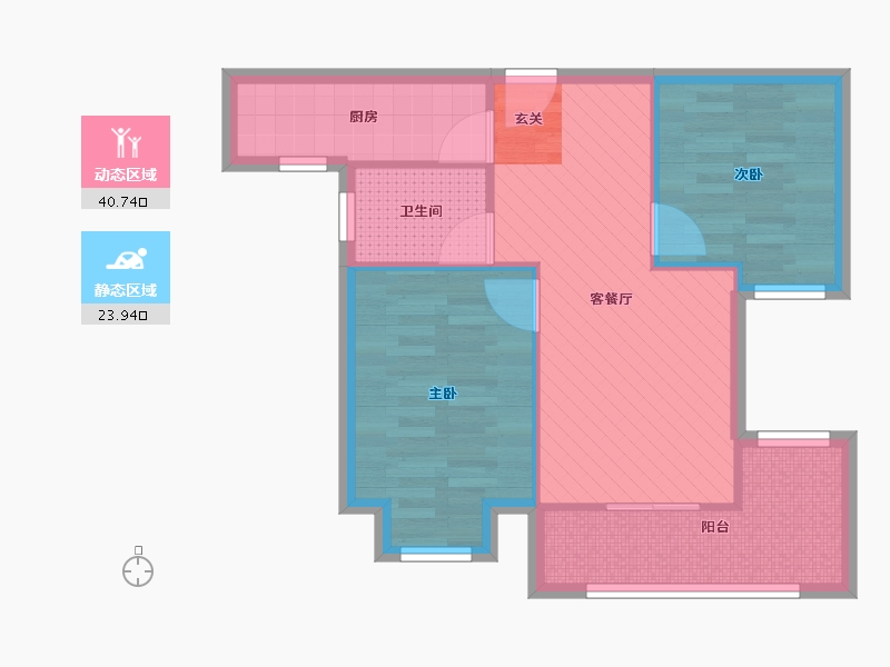 浙江省-杭州市-盛泰名都-57.22-户型库-动静分区