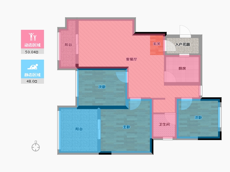 安徽省-马鞍山市-明博小镇-87.80-户型库-动静分区