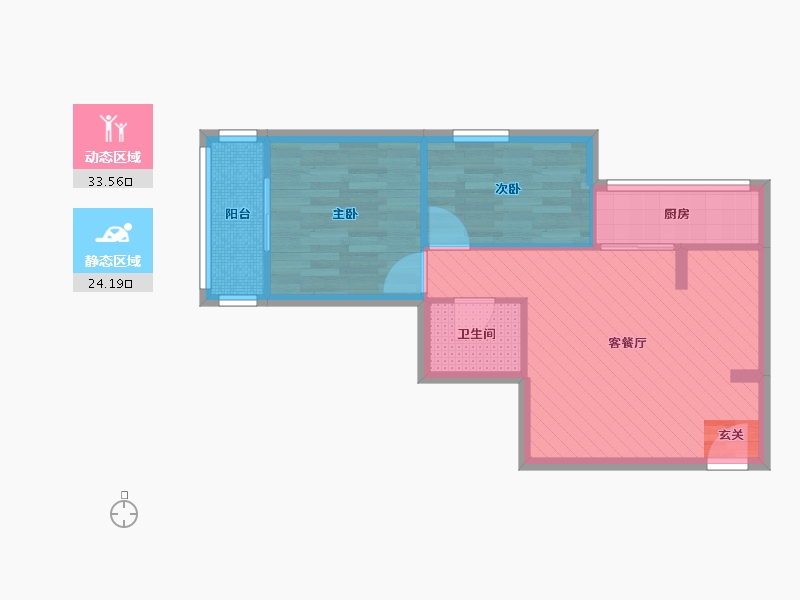 北京-北京市-八角南里甲2号楼-50.85-户型库-动静分区