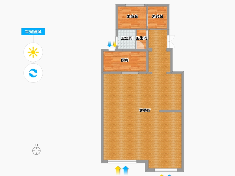 黑龙江省-哈尔滨市-半岛首府-89.56-户型库-采光通风