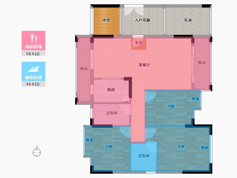 广东省-珠海市-京华假日湾-111.28-户型库-动静分区