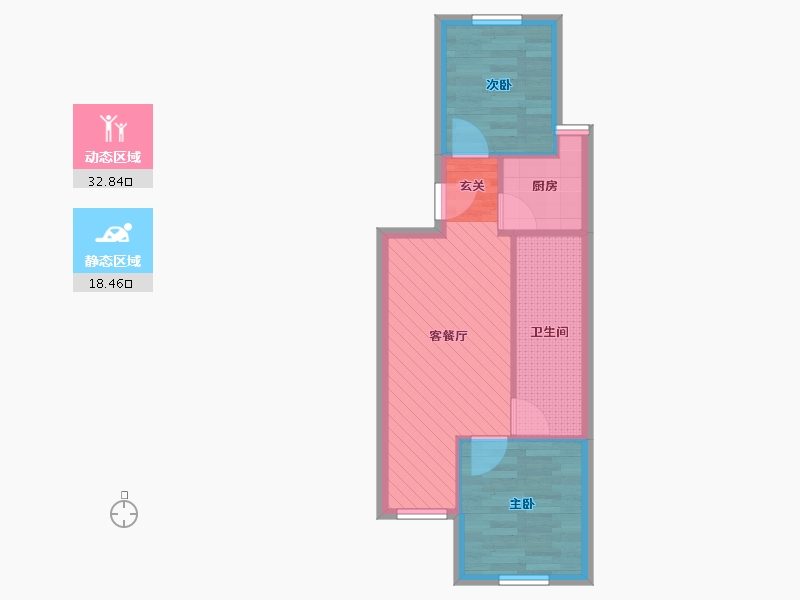 北京-北京市-名流花园-45.19-户型库-动静分区