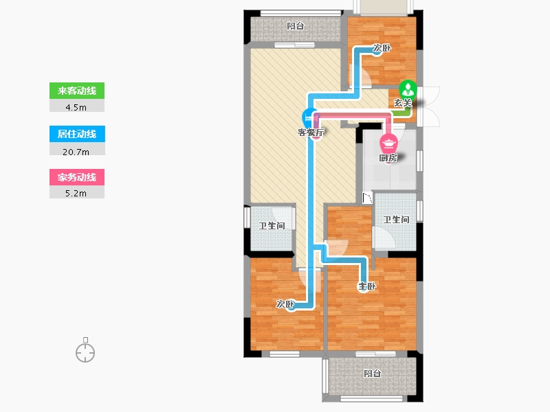 贵州省-遵义市-隆成.城市之星-80.01-户型库-动静线