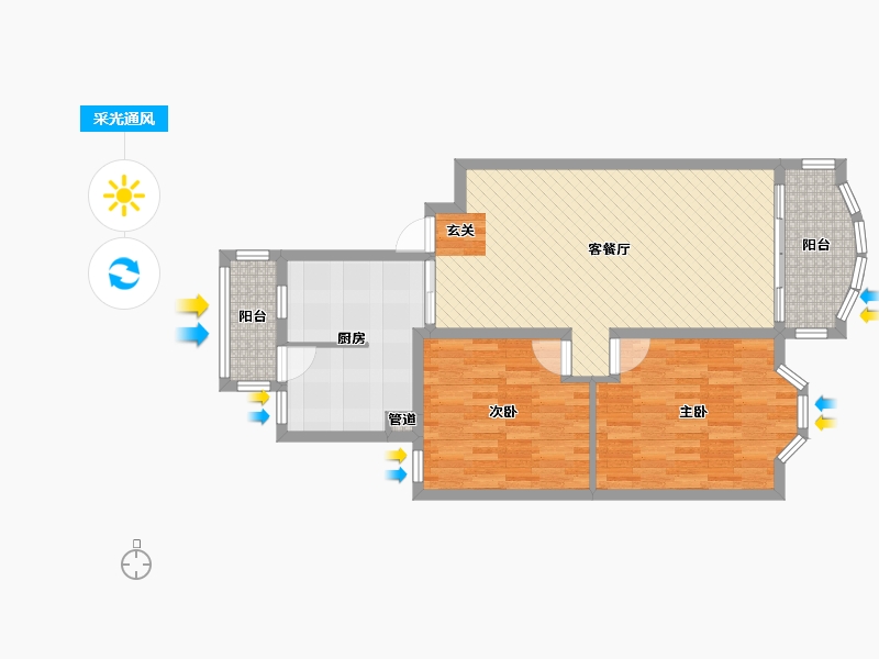 北京-北京市-西部名都-84.15-户型库-采光通风