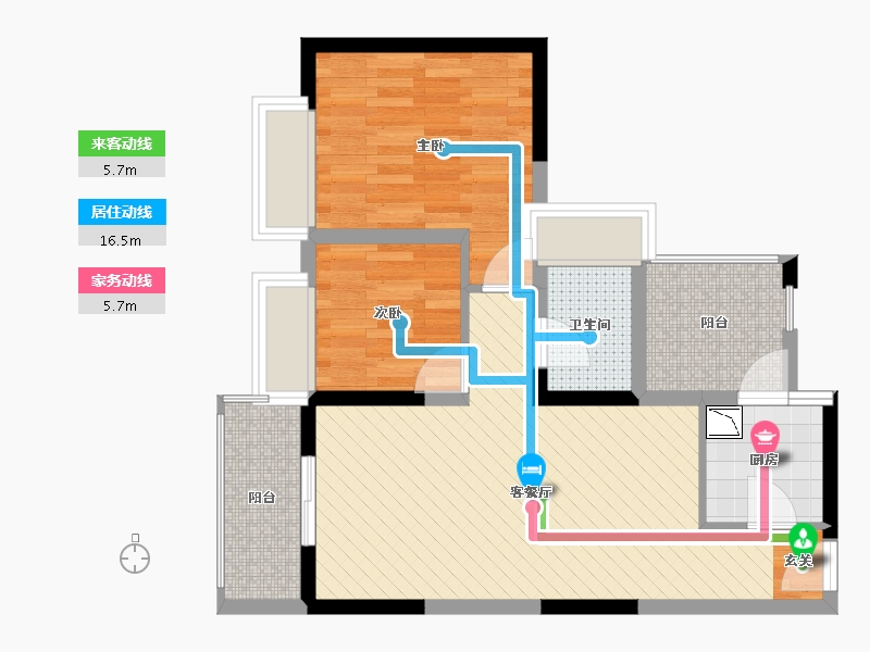 广东省-深圳市-深房翠林苑-63.08-户型库-动静线