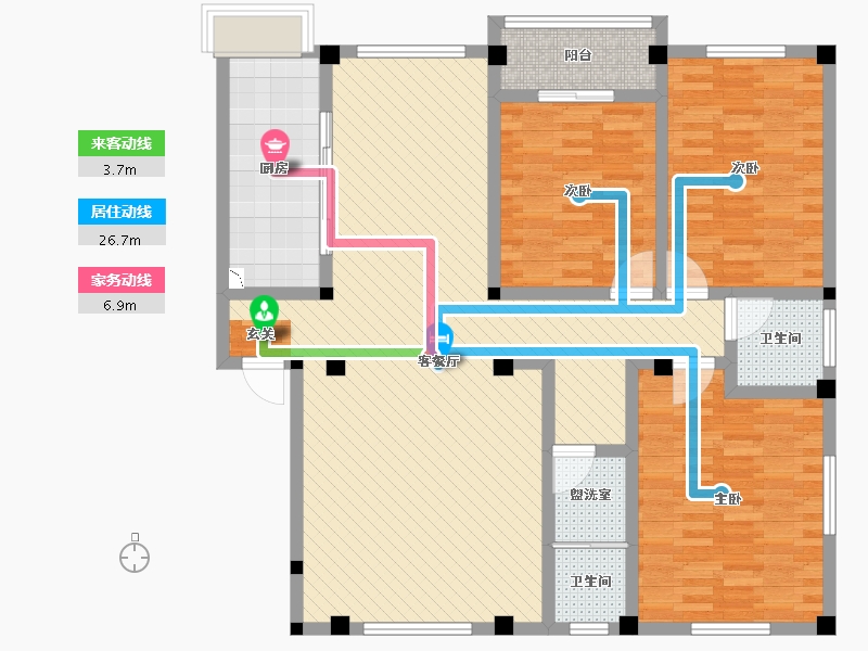 湖北省-荆州市-松滋市刘家场镇柳林商业街-121.08-户型库-动静线