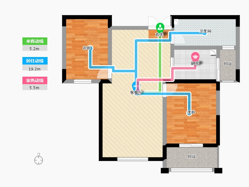 陕西省-榆林市-榆林供电局榆溪湾住在小区-75.69-户型库-动静线