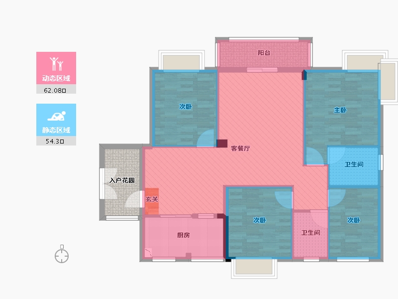 广东省-清远市-聚龙湖-110.43-户型库-动静分区