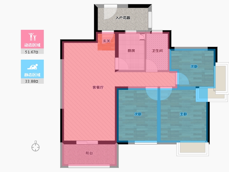 四川省-成都市-海俊达-80.19-户型库-动静分区