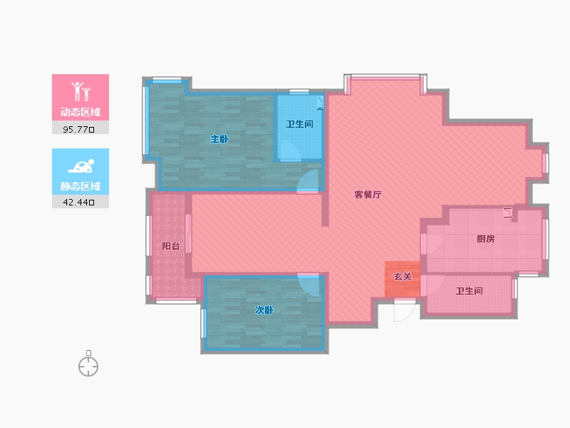 江苏省-苏州市-花溪畔居-123.36-户型库-动静分区