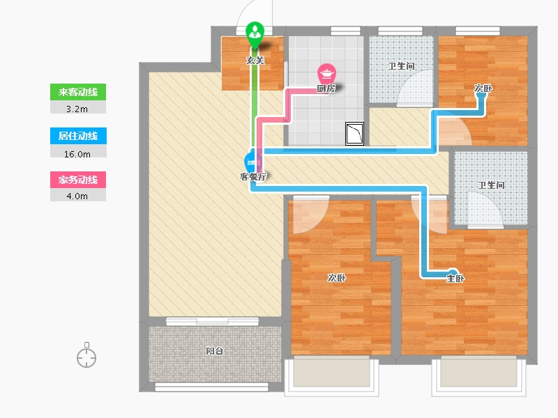 山东省-济南市-路劲东城小区-79.20-户型库-动静线