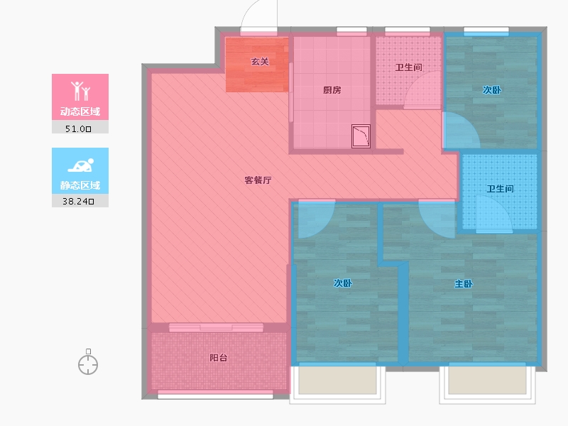 山东省-济南市-路劲东城小区-79.20-户型库-动静分区