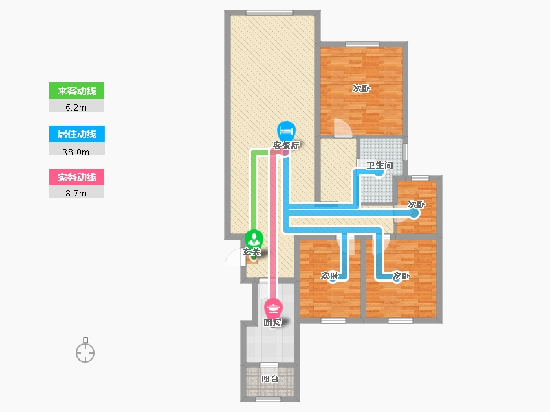 黑龙江省-哈尔滨市-贝肯山A区-114.40-户型库-动静线