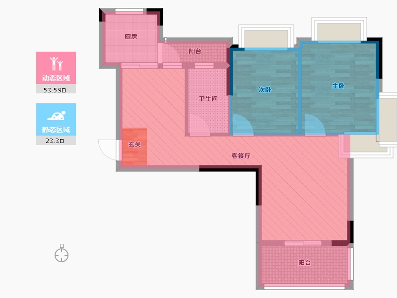 江西省-南昌市-天使水榭湾-北区-67.15-户型库-动静分区