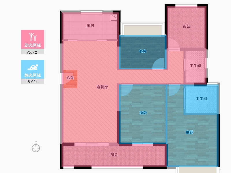 江苏省-常州市-雅居乐地块-109.52-户型库-动静分区