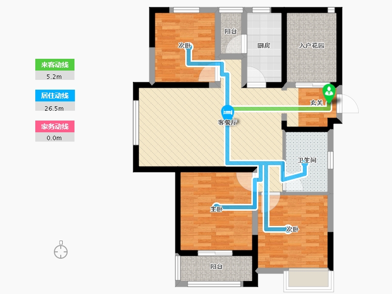 河南省-新乡市-紫苑小区-83.35-户型库-动静线