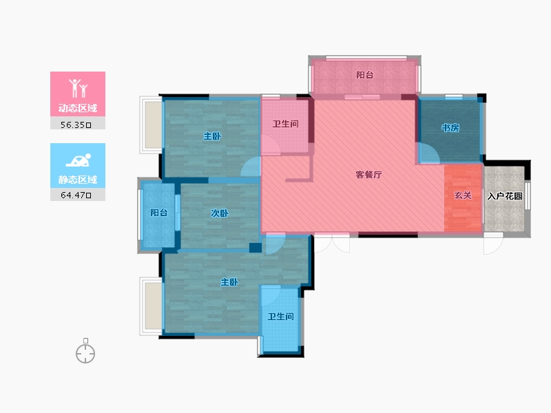 浙江省-温州市-新小区-112.39-户型库-动静分区