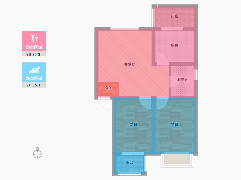 河北省-唐山市-东华温馨家园-56.33-户型库-动静分区