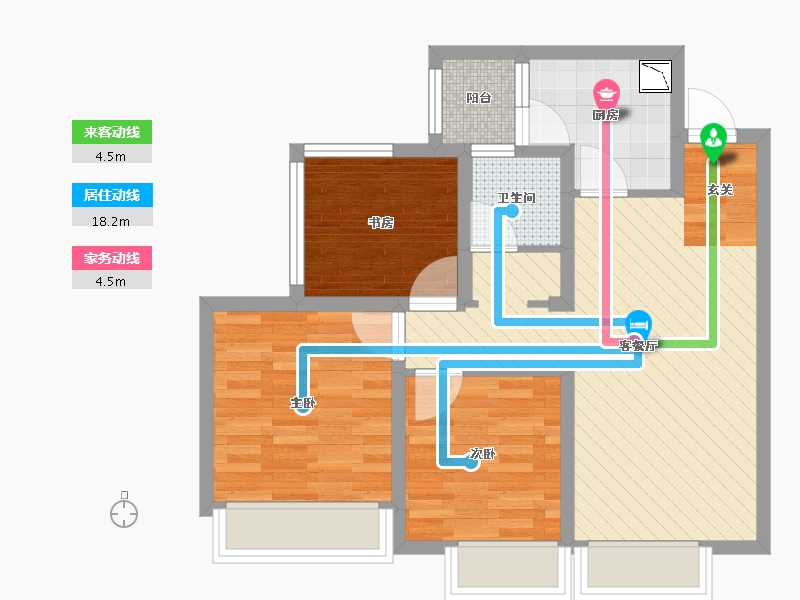 四川省-成都市-首创天禧-62.32-户型库-动静线