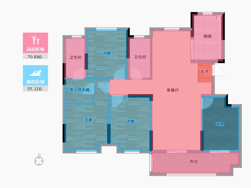 浙江省-衢州市-云栖新语-111.00-户型库-动静分区