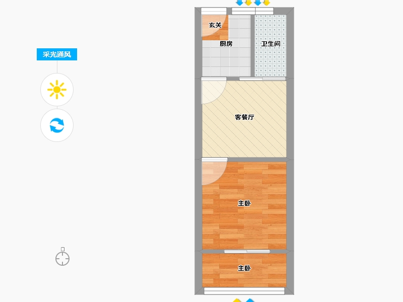 上海-上海市-汇成苑三村-24.65-户型库-采光通风