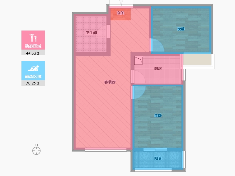 河北省-石家庄市-紫晶悦城(北区)-65.05-户型库-动静分区