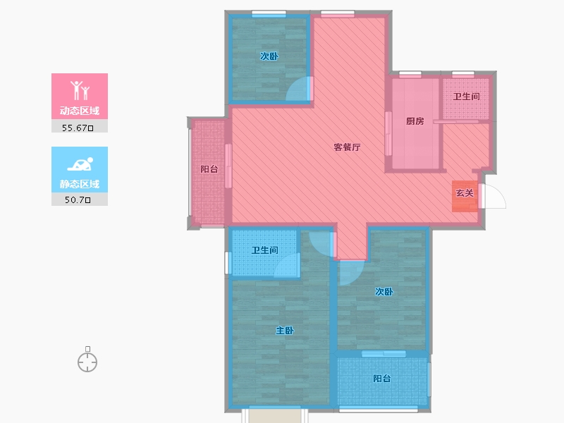 安徽省-芜湖市-鼎盛广场-93.04-户型库-动静分区