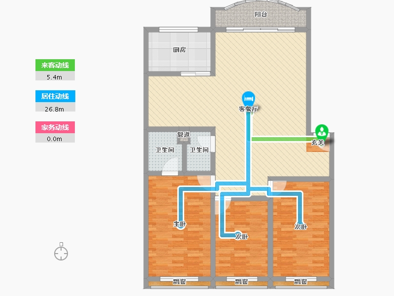 四川省-遂宁市-益和苑-114.06-户型库-动静线