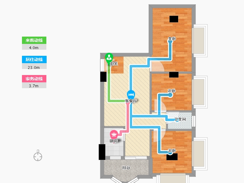 广东省-广州市-黄村-57.34-户型库-动静线