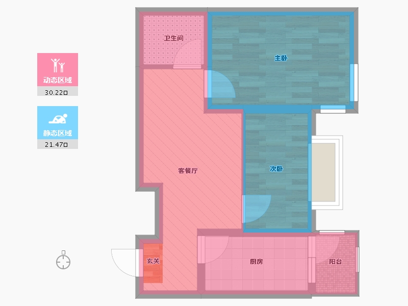 山西省-吕梁市-蔚汾新天地-44.17-户型库-动静分区